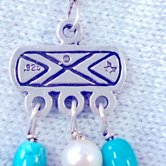 Silpada Pearl & Turquoise Necklace - 925 Silver - Picture 7 of 10